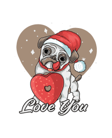 Pug enamorado